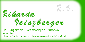 rikarda veiszberger business card